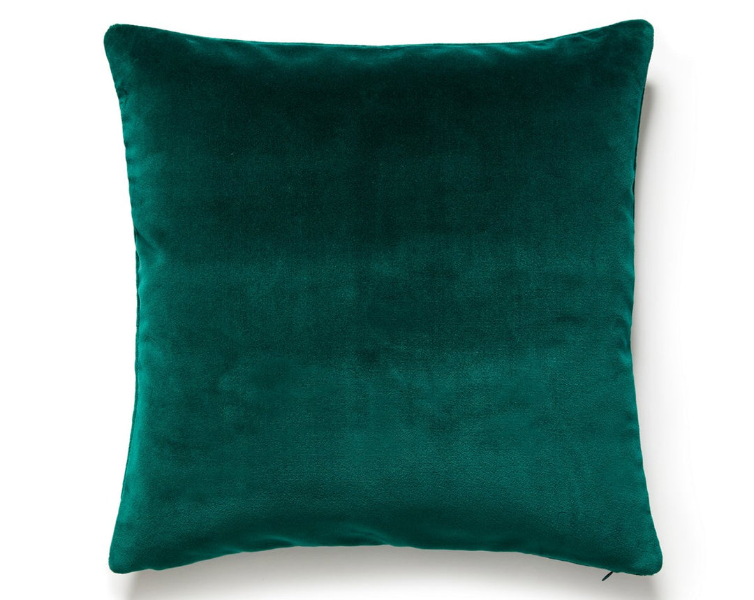 Torino Velvet Pillow 22 X 22 - Emerald MTTORIPILL0020 by Scalamandre Designer Pillow