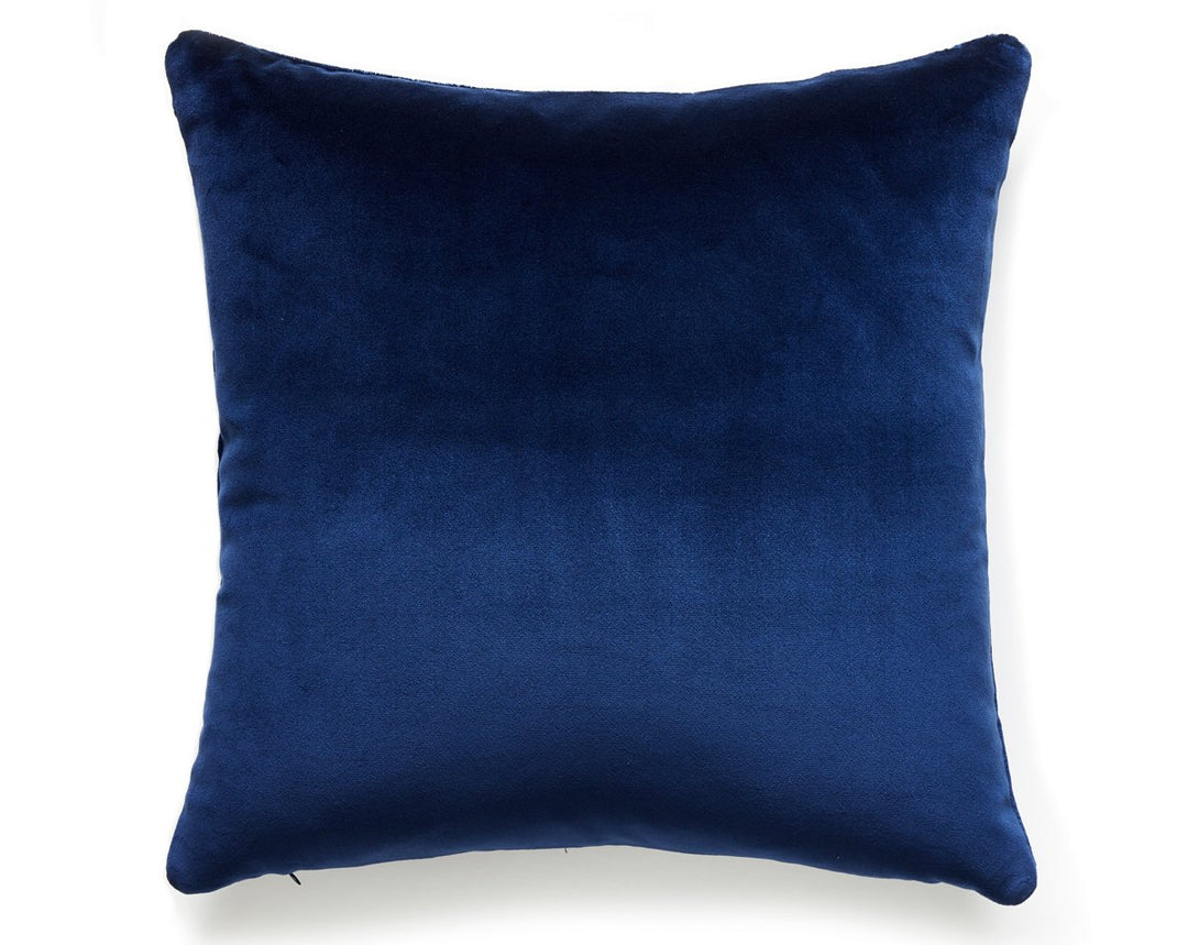 Torino Velvet Pillow 22 X 22 - Navy MTTORIPILL0027 by Scalamandre Designer Pillow