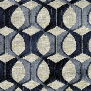 Mural 36 Indigo by ABBEYSHEA Designer Fabric