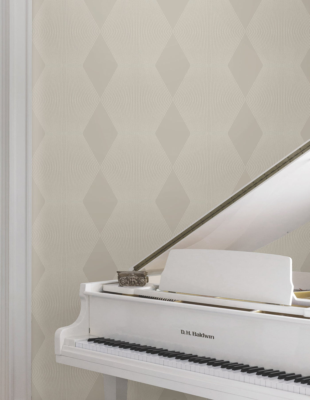 Diamond Legacy Taupe Wallpaper by Ronald Redding Designer