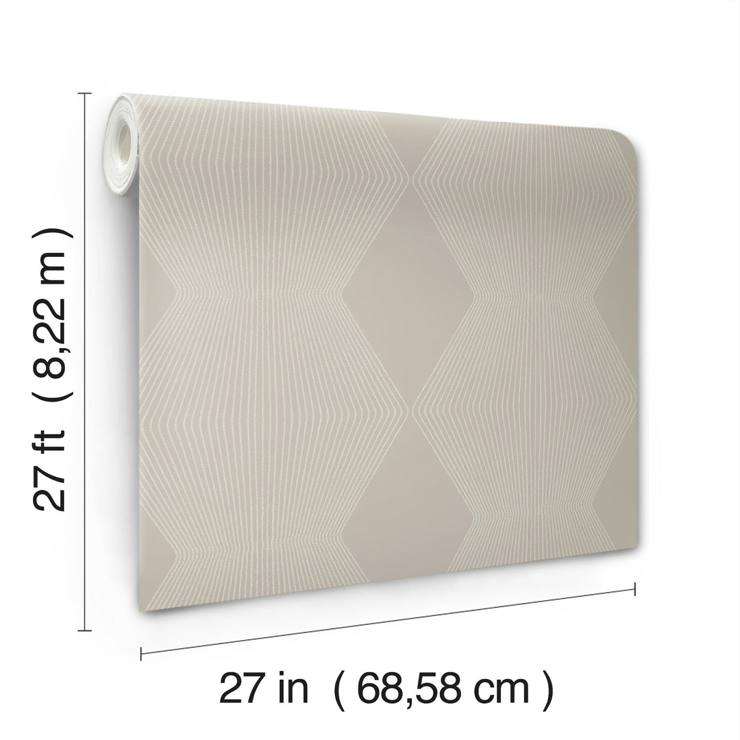 Diamond Legacy Taupe Wallpaper by Ronald Redding Designer