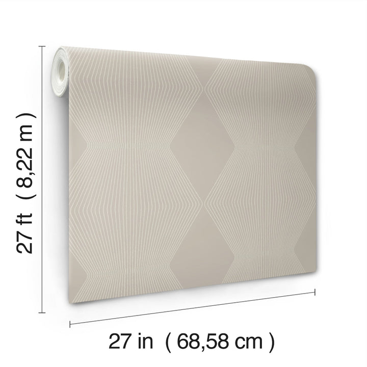 Diamond Legacy Taupe Wallpaper by Ronald Redding Designer