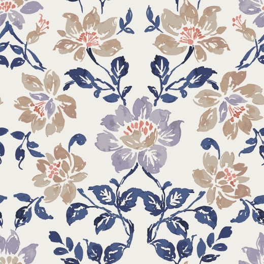 MasterPiece A - Blue Daisy by Europatex Designer Fabric Masterpiece 55% Linen, 45% Viscose Rayon China See Sample Horizontal: N/A and Vertical: N/A 55.00 inches  - Swanky Fabrics -