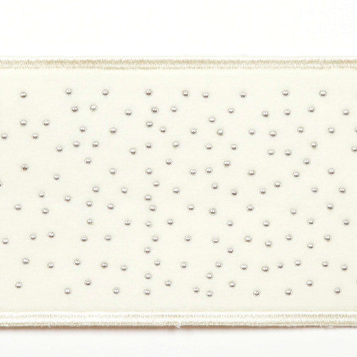 Mellow - Bone by Europatex Designer Fabric Mellow 82.1% Polyester / 11% Rayon / 6.9% Metallic yarn China See Sample Horizontal: N/A and Vertical: N/A 3.00 inches  - Swanky Fabrics -