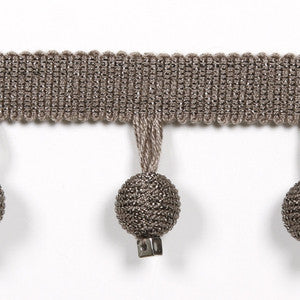 Metallic Beaded Fringe Col.Magnesium by Europatex Designer Fabric