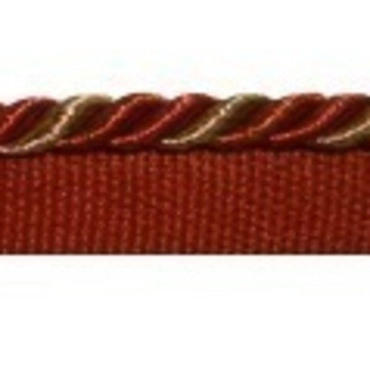 Mini Cord - 9454 Cinnabar by Europatex Designer Fabric Mini Cord 100% Polyester China See Sample Horizontal: N/A and Vertical: N/A 0.25 inches  - Swanky Fabrics -