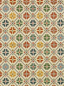 Kirov Multi Cream N1B4110001 by Fonthill Designer Fabric