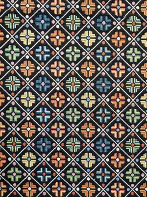 Kirov Multi Black N1B4110002 by Fonthill Designer Fabric 95% COTTON 5% POLYESTER FRANCE MEDIUM DUTY Horizontal: 6.25" and Vertical: 6" 59 - Swanky Fabrics -