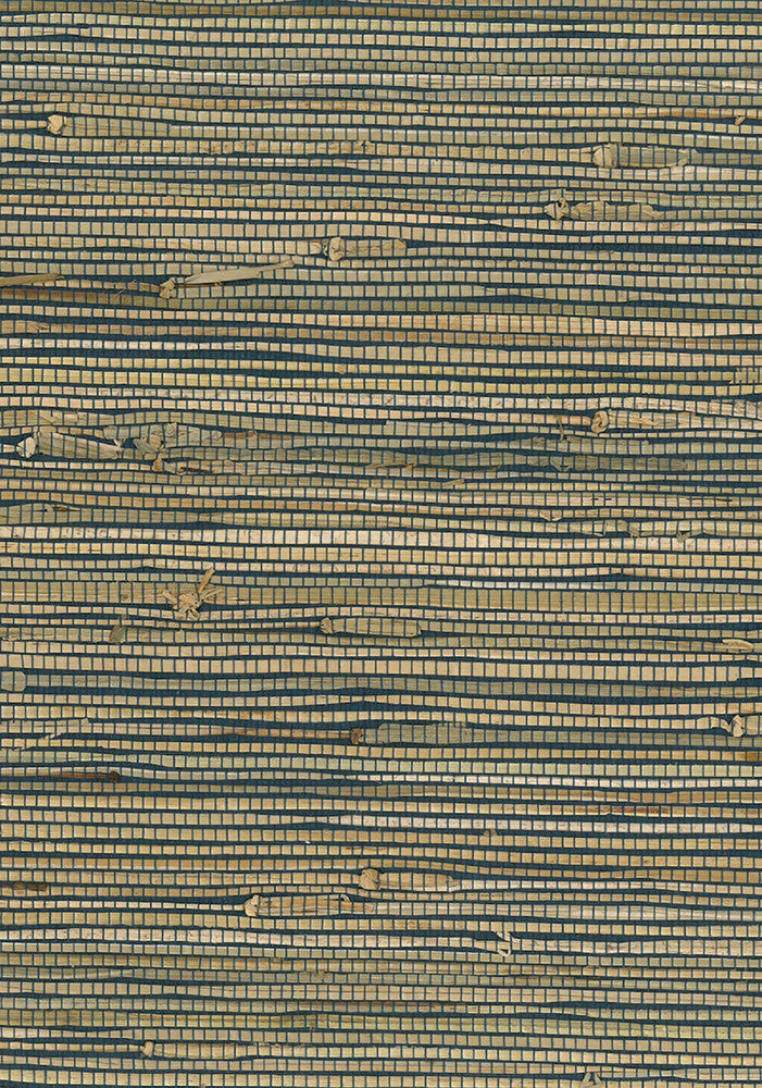 Rushcloth Blue, Brown NA201 by Seabrook Designs Designer Wallpaper