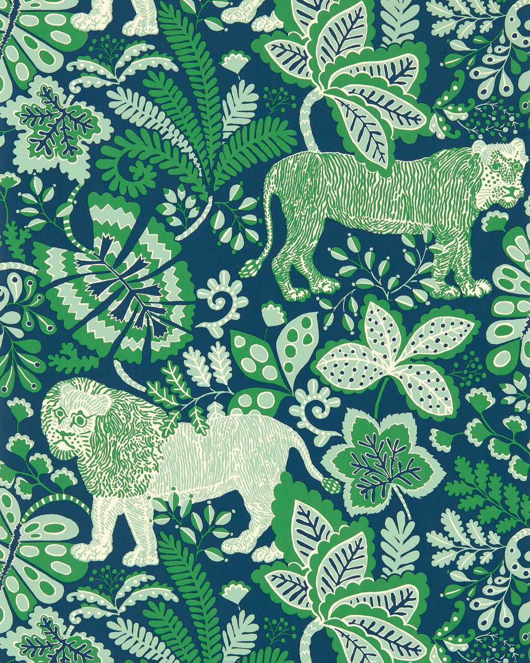 Rumble In The Jungle Wp - Midnight/Mint NART112806.SCN.0 by Scion Designer Wallcovering