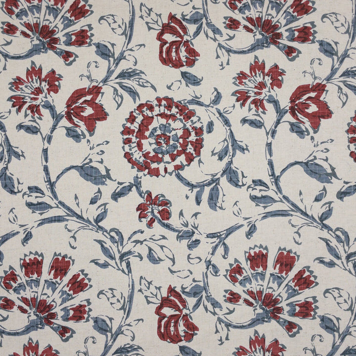 Natter 2 Rouge by Stout Designer Fabric COMFORTABLE LIVING QUARTZ/TILE 36%COT 30%POL 17%SVI 17%LIN INDIA Horizontal: 13.125 and Vertical: 15.750 54.5 in - Swanky Fabrics -
