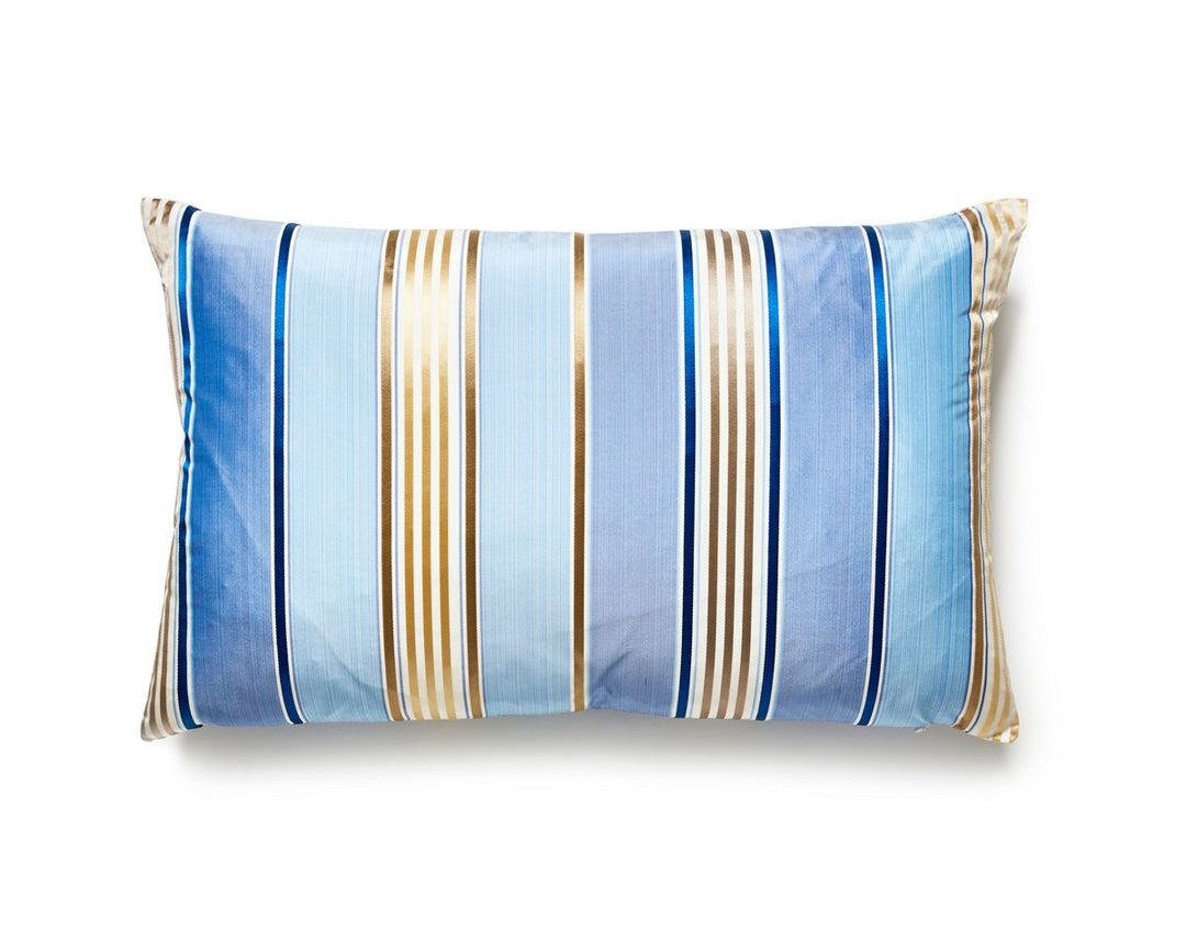 Charlotte Stripe Pillow 14 X 22 - Marine NDLBDK61300002 by Scalamandre Designer Pillow