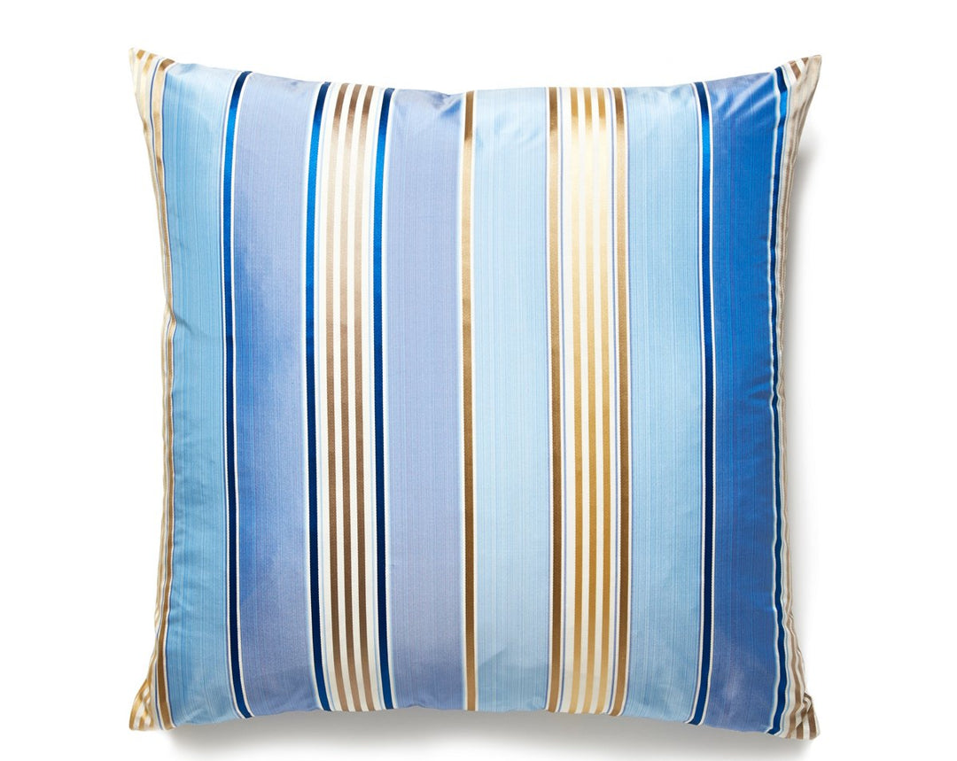 Charlotte Stripe Pillow 22 X 22 - Marine NDSDDK61300002 by Scalamandre Designer Pillow