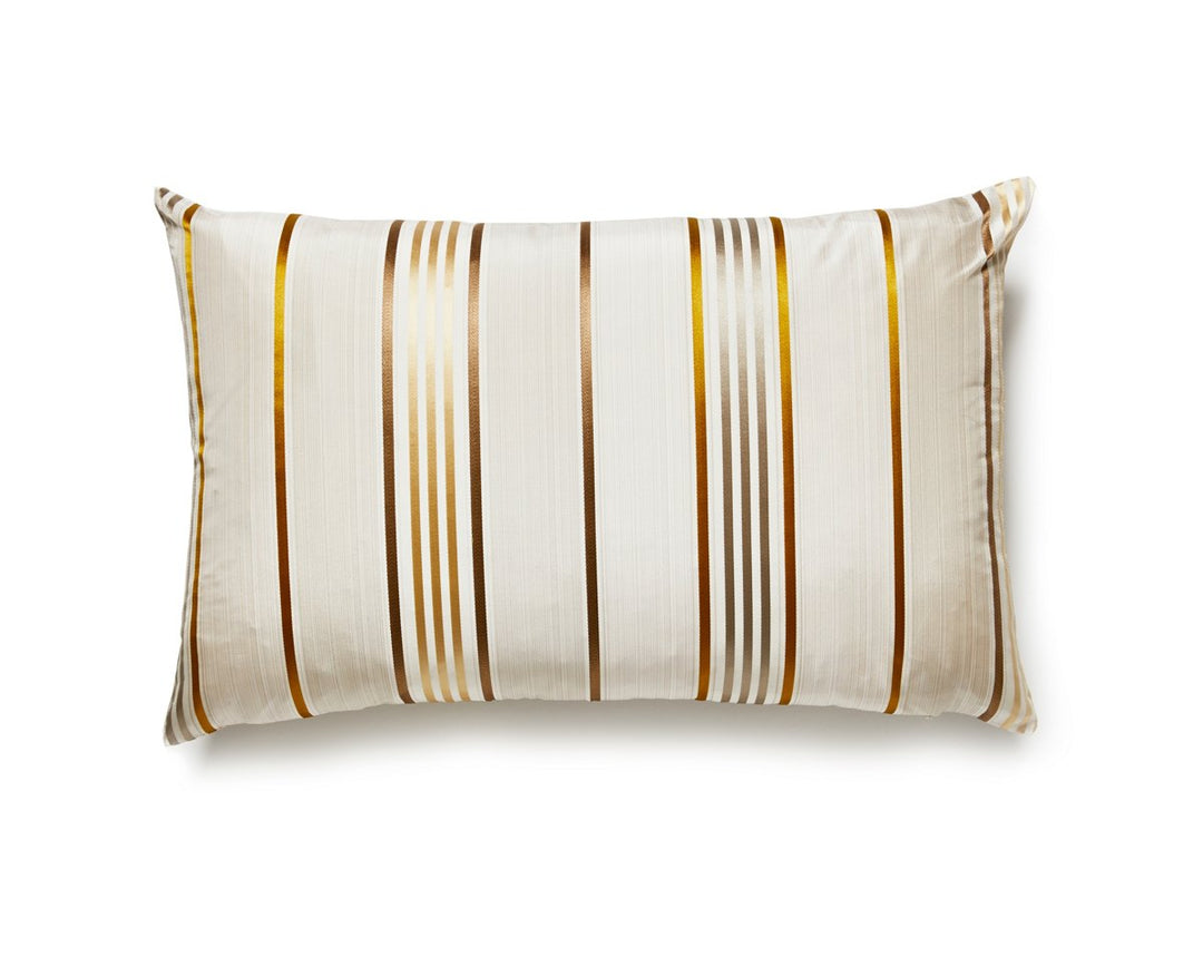 Charlotte Stripe Pillow 14 X 22 - Patina NDLBDK61300005 by Scalamandre Designer Pillow
