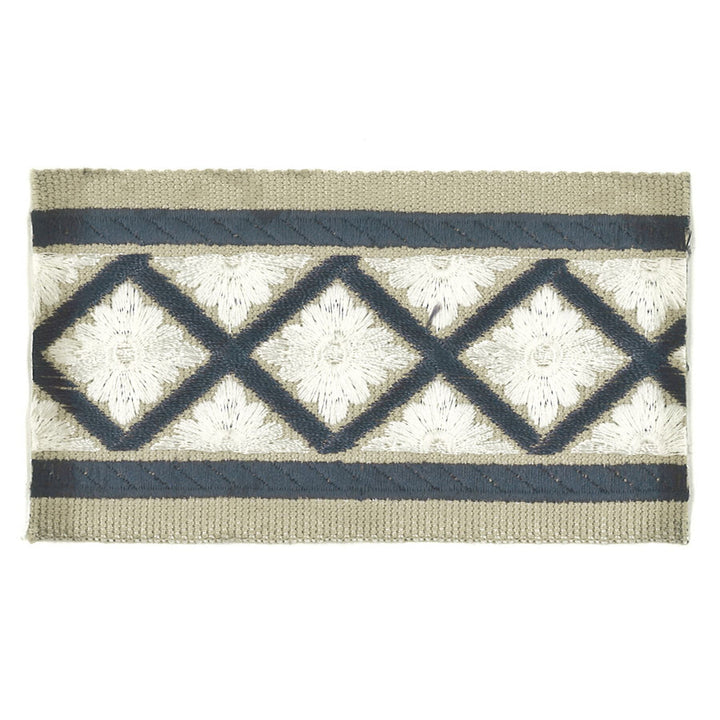 Nettle 1 Slate by Stout Designer Trim INSIGHTS TRIM 56%POL 44%SVI CHINA Horizontal: 1.25 and Vertical: 0 2.25 in - Swanky Fabrics -