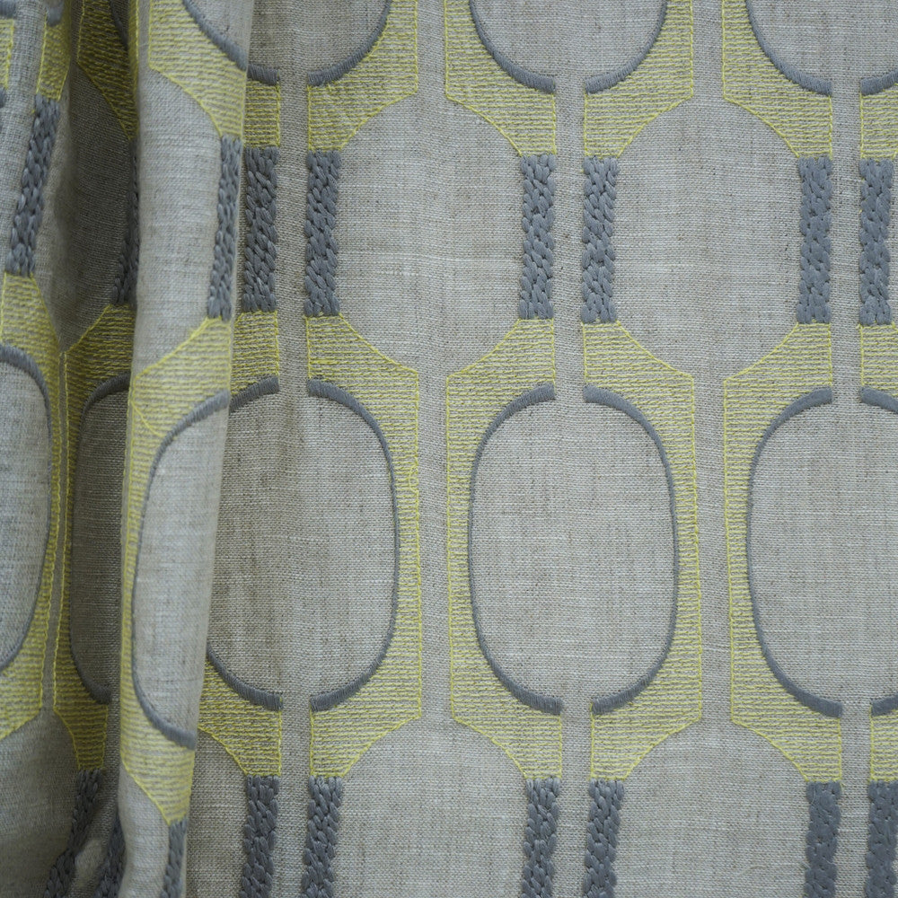 NETWORK 71SJ101 by JF Designer Fabric JF Studio 100% Linen India  Horizontal: 3.5 and Vertical: 8 54  - Swanky Fabrics -