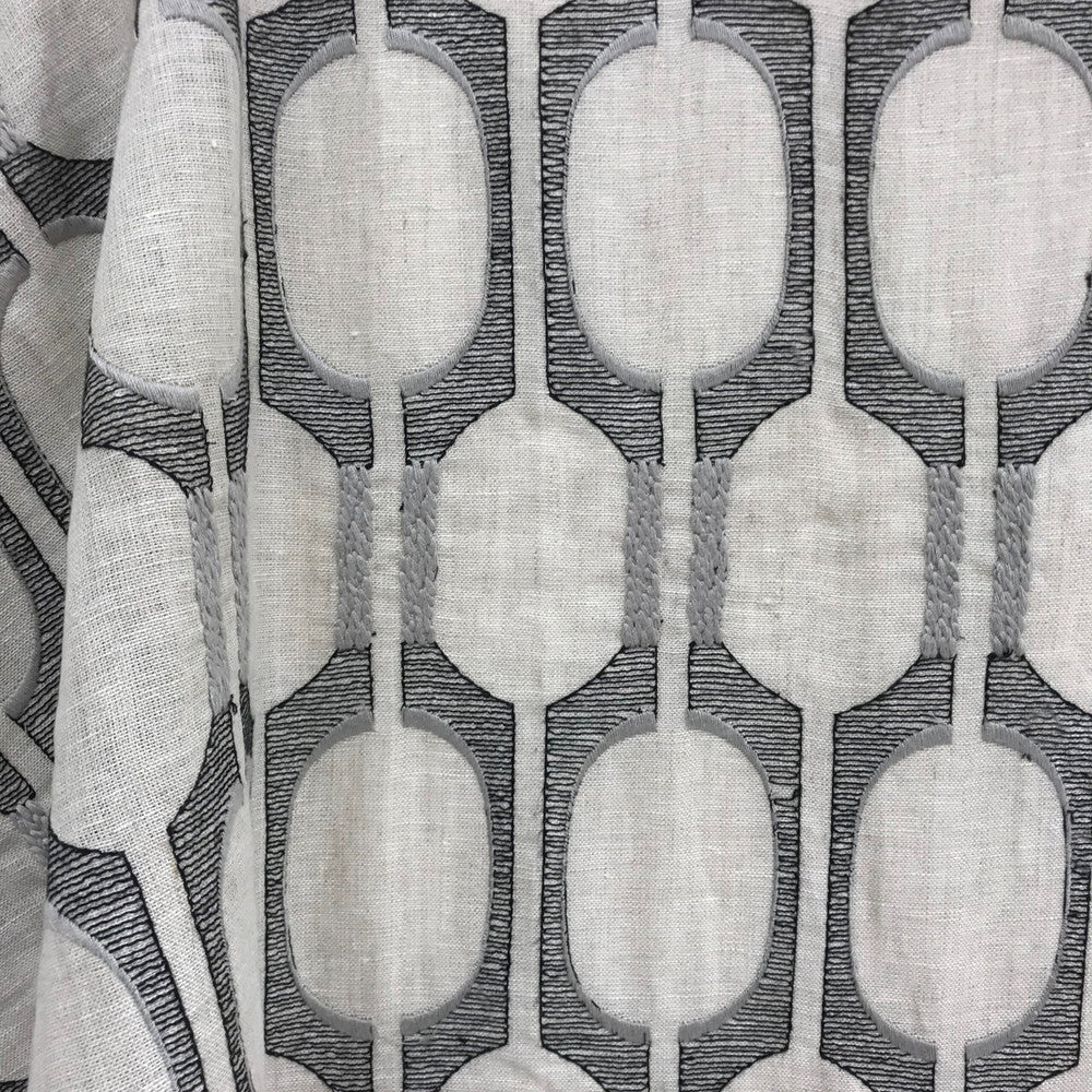 NETWORK 98SJ101 by JF Designer Fabric JF Studio 100% Linen India  Horizontal: 3.5 and Vertical: 8 54  - Swanky Fabrics -