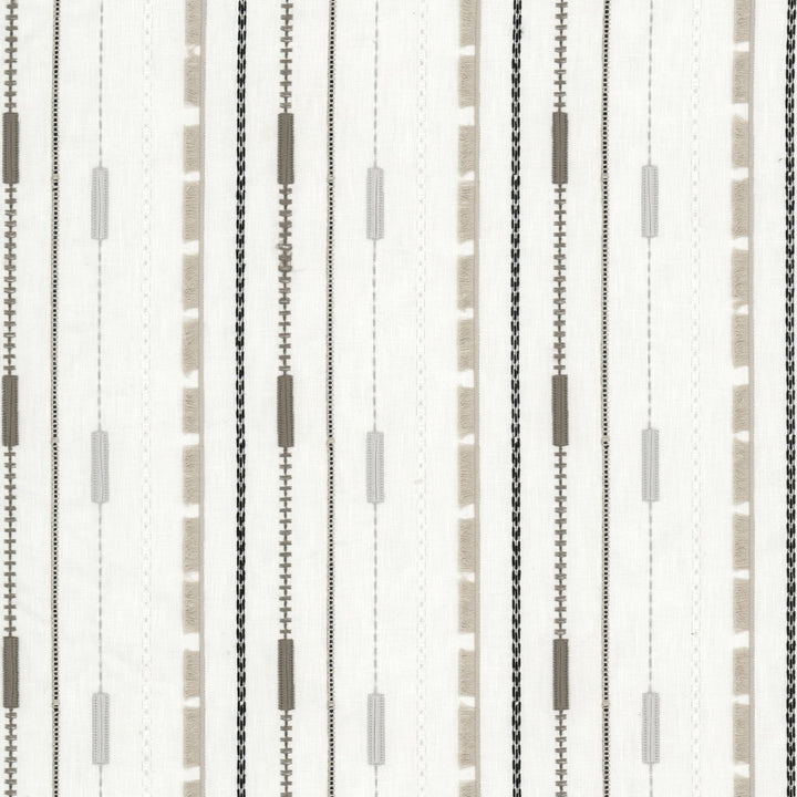 Nimitz 2 Flint by Stout Fabric Stout Fabric Nimitz 2 FlintFabric COLOR MY WINDOW PONGEE/CARBON 52%POL 48%COT %REMB INDIA </p><p>Repeat: H: 6.500, V: 6.250 52 in - Fabric Carolina -