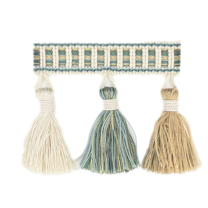 Nina Tassel Fringe 2 Vapor by Stout Trim Stout Trim Nina Tassel Fringe 2 VaporTrim ALLURE TRIM 57%POL 43%SVI TURKEY </p><p>Repeat: H: 5.000, V: 0.000 3.5 in - Fabric Carolina -