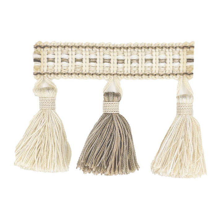 Nina Tassel Fringe 3 Linen by Stout Trim Stout Trim Nina Tassel Fringe 3 LinenTrim ALLURE TRIM 57%POL 43%SVI TURKEY </p><p>Repeat: H: 5.000, V: 0.000 3.5 in - Fabric Carolina -