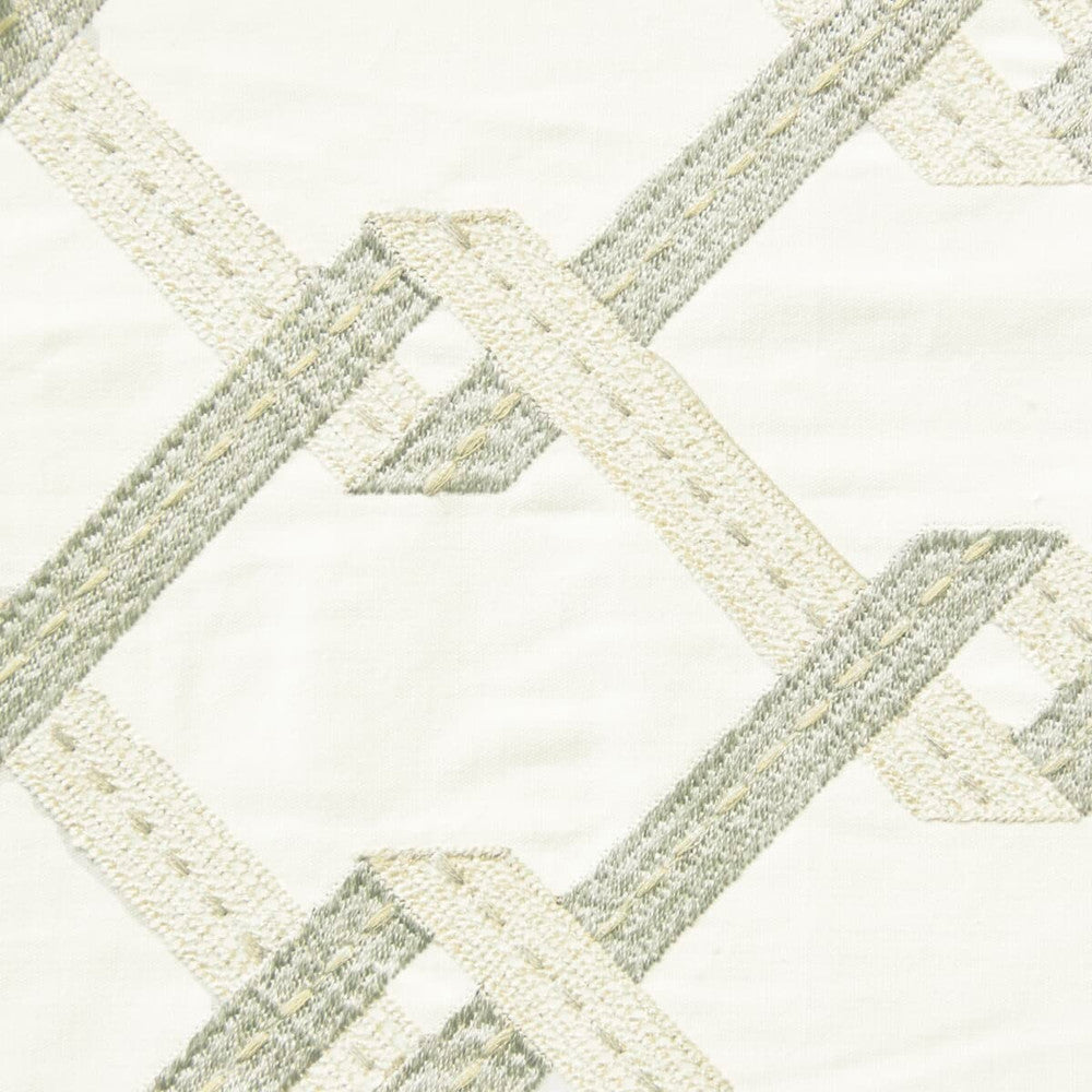 Nixon 2 Driftwood by Stout Designer Fabric Rainbow Library Driftwood/Hemp 100% Cotton Embroidery INDIA WYZENBEEK 18 000 DOUBLE RUB WEAR TEST (HEAVY DUTY) Horizontal: 4.375 and Vertical: 7.625 52 in - Swanky Fabrics -