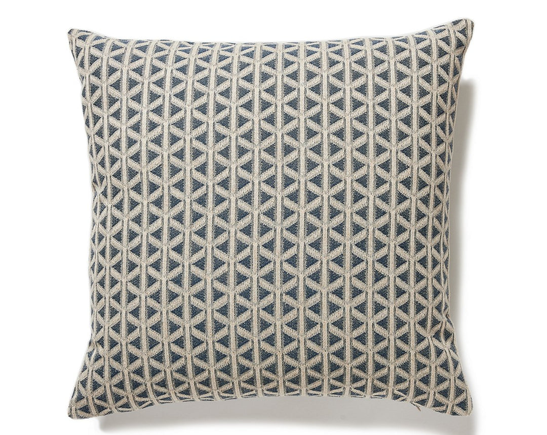 Cross Channel Pillow 22 X 22 - Navy NKCROSPILL0001 by Scalamandre Designer Pillow