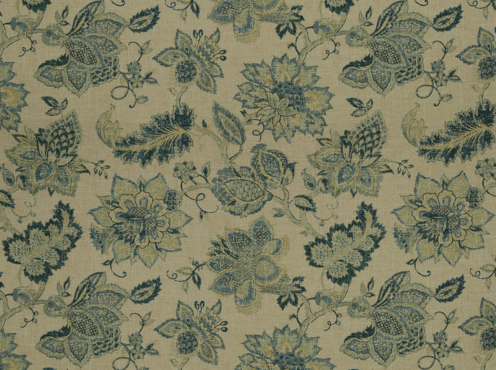 Noblesse Classic Navy Des 555 by Covington Designer Fabric 55% LINEN/45% VISCOSE KOR Horizontal: 27 and Vertical: 24.75 54 - Swanky Fabrics -