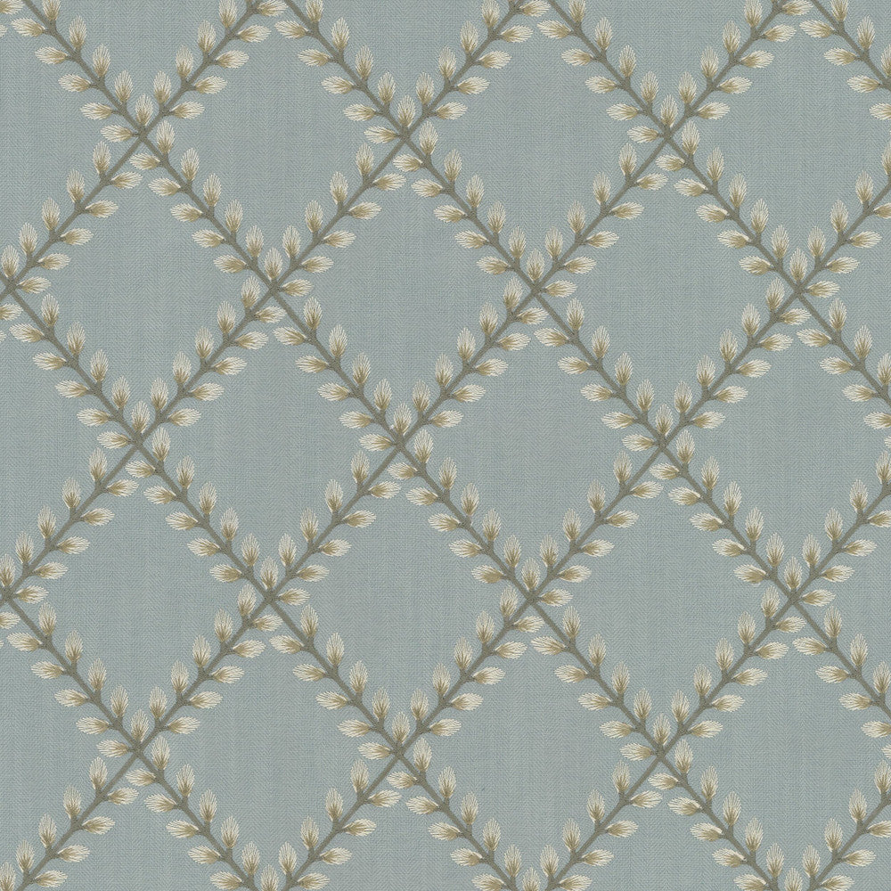 Norling 2 Glacier by Stout Designer Fabric RAINBOW LIBRARY VAPOR/SEAGLASS 100%POL INDIA Horizontal: 5.375 and Vertical: 6.125 55 in - Swanky Fabrics -