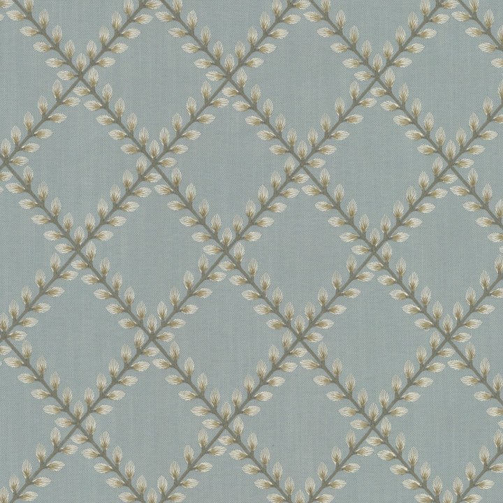 Norling 2 Glacier by Stout Designer Fabric RAINBOW LIBRARY VAPOR/SEAGLASS 100%POL INDIA Horizontal: 5.375 and Vertical: 6.125 55 in - Swanky Fabrics -