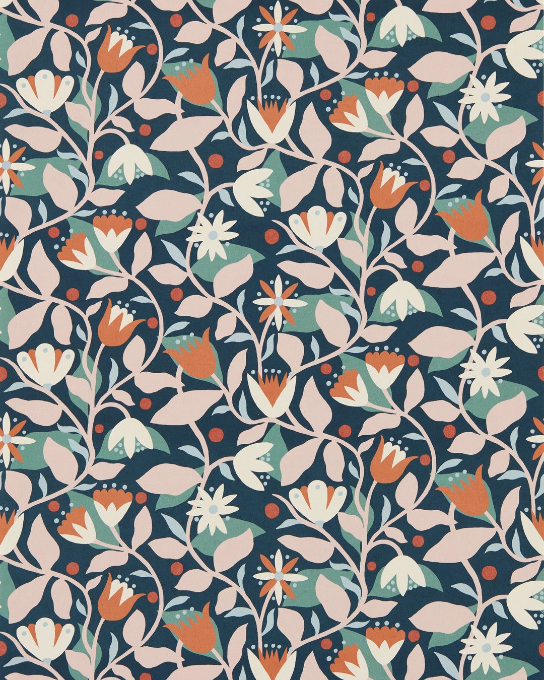 Dancing Daisies Wp - Midnight NSCW113282.SCN.0 by Scion Designer Wallcovering