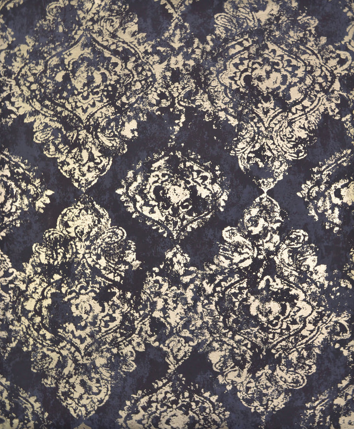 Stargazer Plum & Gold Wallpaper by Antonina Vella Designer Antonina Vella Modern Metals Covers about 56.9 square feet 20.8-in by 32.8-ft long roll Unpasted 25.2 - Swanky Fabrics -