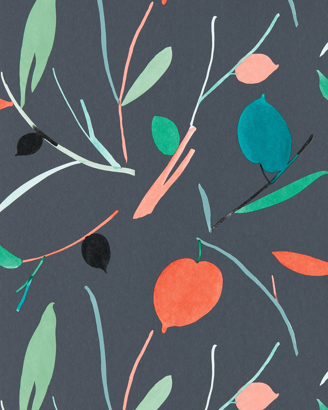 Oxalis Wp - Pimento/Marine NZAW111997.SCN.0 by Scion Designer Wallcovering