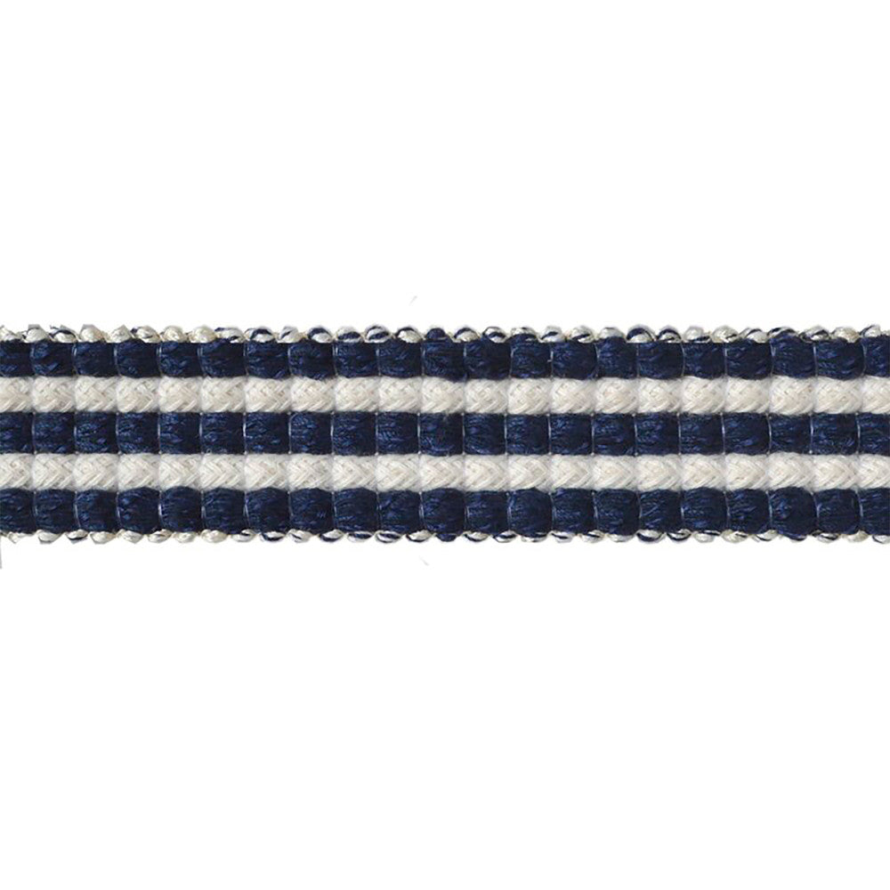 Rebellious Navy by Europatex Designer Fabric Yarn Palette 50% Viscose, 50% Cotton 1.25 inches - Swanky Fabrics -