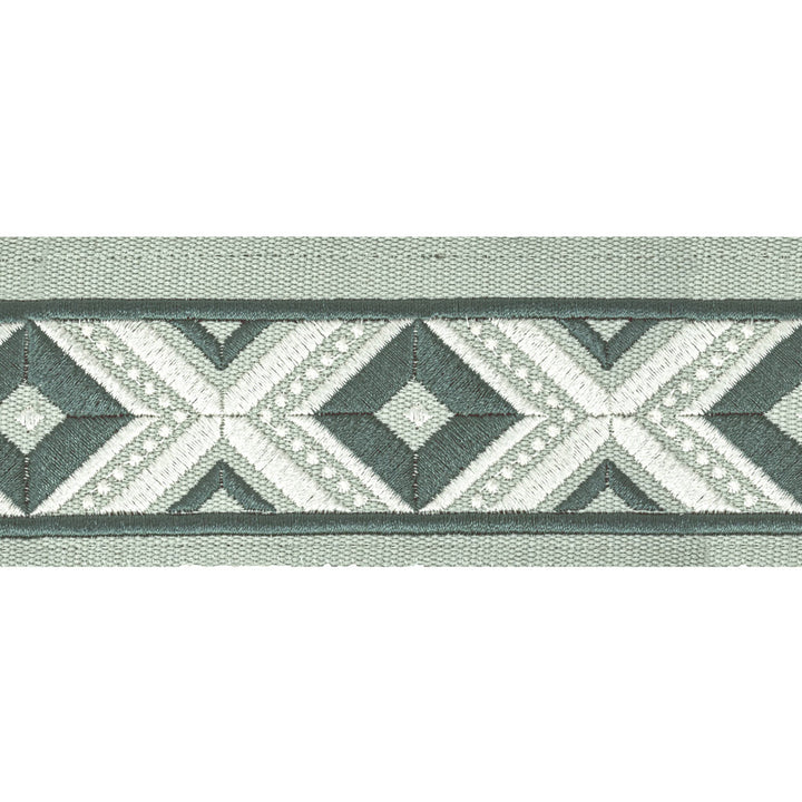 Oakdale Tape 1 Seaglass by Stout Trim Stout Trim Oakdale Tape 1 SeaglassTrim STITCHED UP TRIM INDIA </p><p>Repeat: H: 2.500, V: 3.000 2.5 in - Fabric Carolina -