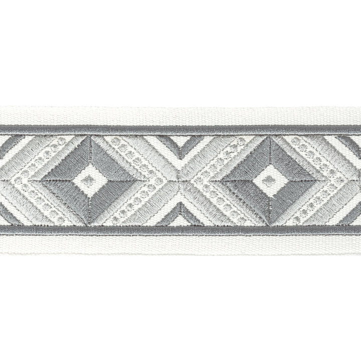 Oakdale Tape 2 Pewter by Stout Trim Stout Trim Oakdale Tape 2 PewterTrim STITCHED UP TRIM 100%COT %BEMB INDIA </p><p>Repeat: H: 2.500, V: 3.000 2.5 in - Fabric Carolina -