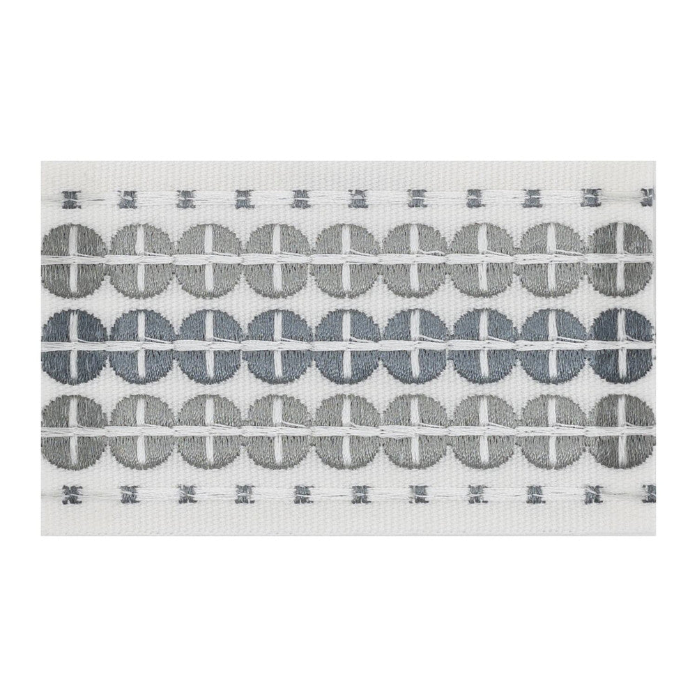 Oberlin Tape 5 Pewter by Stout Designer Trim SMALL WONDERS TRIM 100%POL CHINA MARTINDALE WEAR TEST (25 000 CIRCULAR RUBS) Horizontal: 0.375 and Vertical: 0.000 2.38 in - Swanky Fabrics -