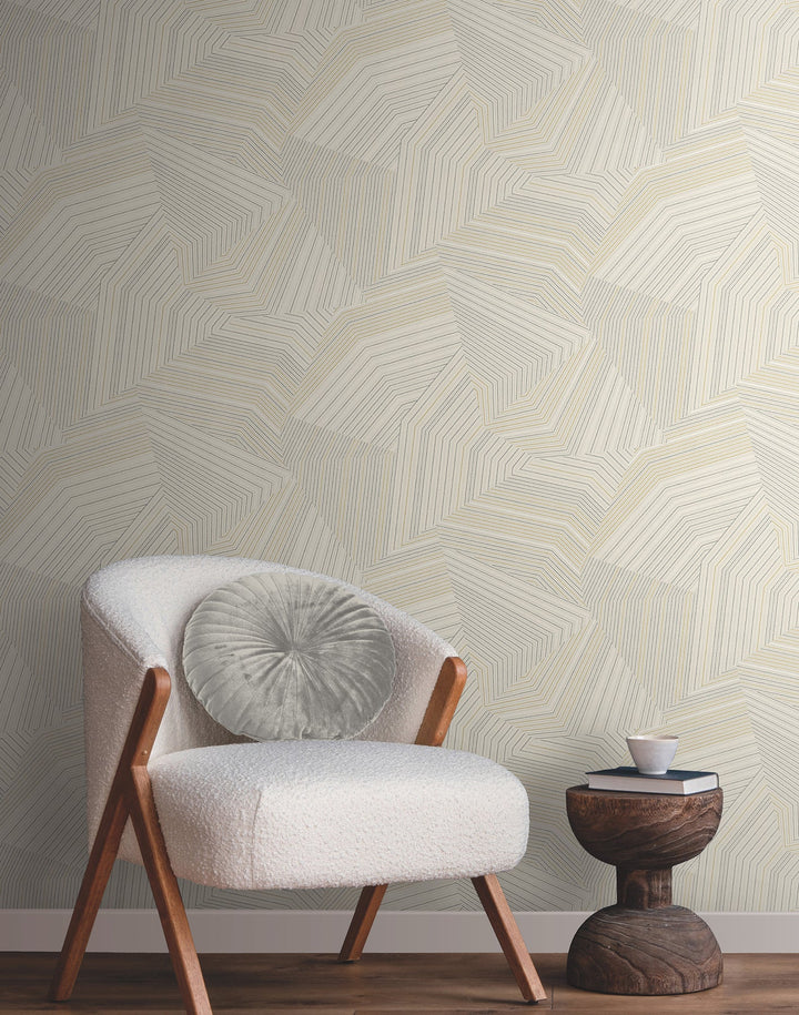 Dotted Maze Taupe Wallpaper by York Wallcoverings Designer