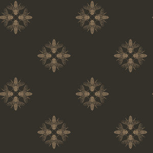 Honey Bee Gold & Black Wallpaper by Inspired by Color Designer