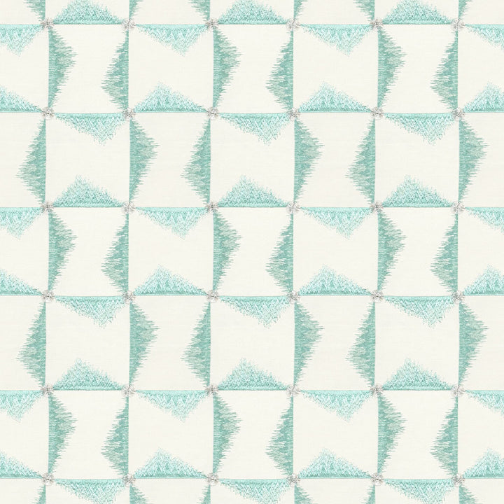 Ontario 1 Aqua by Stout Fabric Stout Fabric Ontario 1 AquaFabric RAINBOW LIBRARY SPRAY/SHORELINE INDIA </p><p>Repeat: H: 6.750, V: 7.500 52 in - Fabric Carolina -