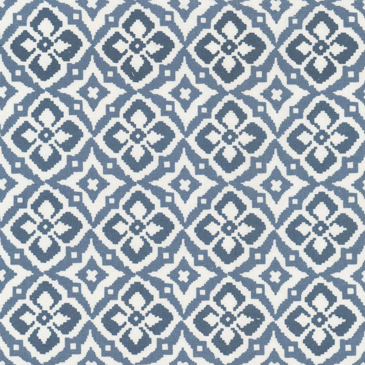 Ornament 1 Wedgewood by Stout Designer Fabric RAINBOW LIBRARY HAZE/SKY 100%COT INDIA Horizontal: 3.000 and Vertical: 3.000 59 in - Swanky Fabrics -