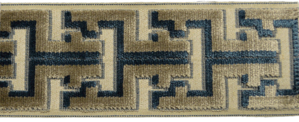Oslo Battleship by Europatex Designer Fabric Oslo 31% Polyester, 58%Rayon, 11% Linen China Horizontal: 2.75" and Vertical: N/A 3.5" - Swanky Fabrics -