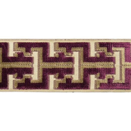 Oslo - Currant by Europatex Designer Fabric Oslo 58% Rayon / 31% Polyester / 11% Linen China See Sample Horizontal: N/A and Vertical: N/A 3.50 inches  - Swanky Fabrics -