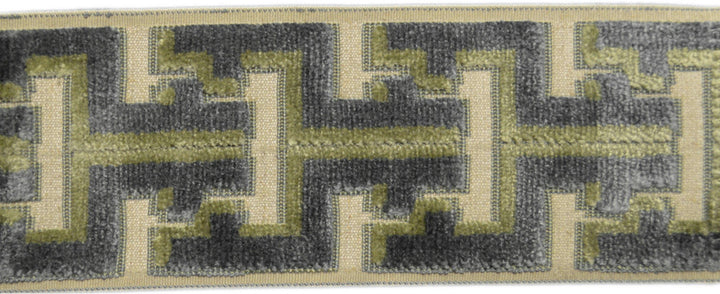 Oslo Lemongrass by Europatex Designer Fabric Oslo 31% Polyester, 58%Rayon, 11% Linen China Horizontal: 2.75" and Vertical: N/A 3.5" - Swanky Fabrics -