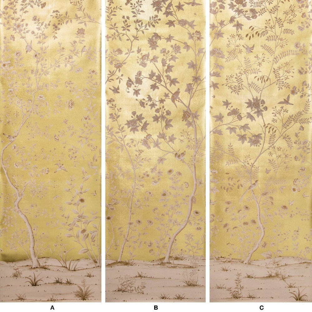 Beaujeu Mp Gold by Lee Jofa Designer Wallcovering AERIN WALLPAPERS PAPER - 100% United Kingdom Horizontal: 108 and Vertical: 108 108 - Swanky Fabrics -