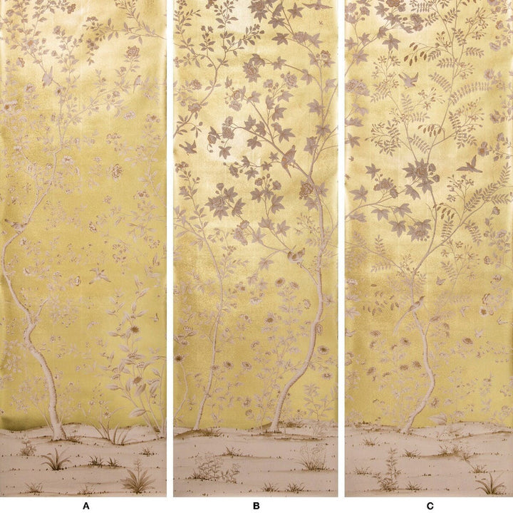 Beaujeu Mp Gold by Lee Jofa Designer Wallcovering AERIN WALLPAPERS PAPER - 100% United Kingdom - Horizontal: 108 and Vertical: 108 108 - Swanky Fabrics -