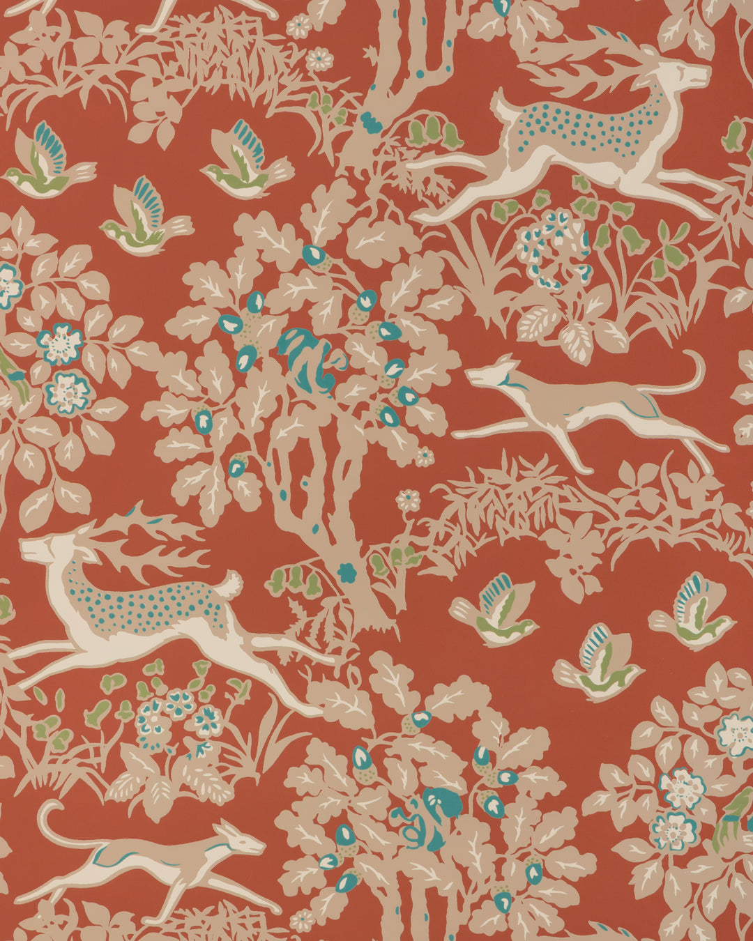 Mille Fleur Wp - Brick P2017104.24.0 by Lee Jofa Designer Wallcovering