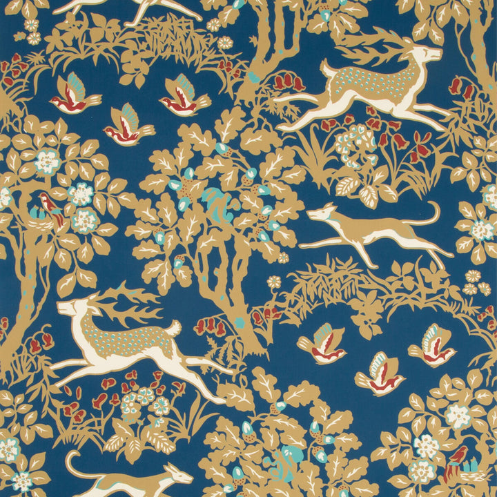 Mille Fleur Wp Navy by Lee Jofa Designer Wallcovering LODGE II WALLPAPER PAPER - 100% United States Horizontal: 24 and Vertical: 24 24 - Swanky Fabrics -
