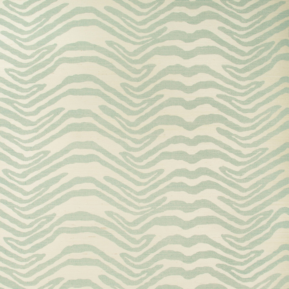 Hendricks Paper Aqua by Lee Jofa Designer Wallcovering MERKATO SISAL - 90%;COTTON - 10% United States - Horizontal: 34 and Vertical: 19.6 34 - Swanky Fabrics -