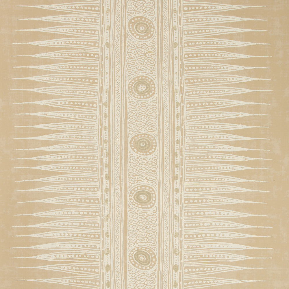 Indian Zag Paper Taupe by Lee Jofa Designer Wallcovering SUZANNE RHEINSTEIN III PAPER - 100% United States Horizontal: 27 and Vertical: 26.875 27 - Swanky Fabrics -