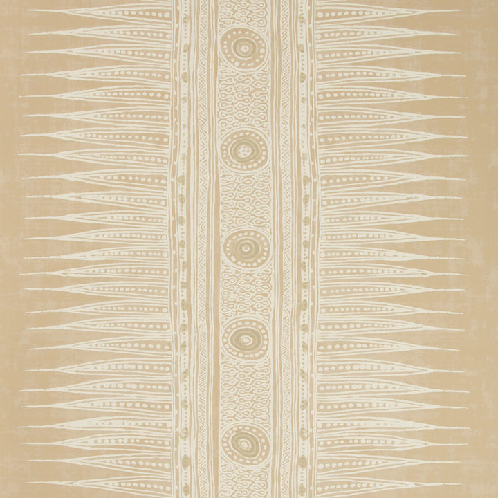 Indian Zag Paper Taupe by Lee Jofa Designer Wallcovering SUZANNE RHEINSTEIN III PAPER - 100% United States Horizontal: 27 and Vertical: 26.875 27 - Swanky Fabrics -